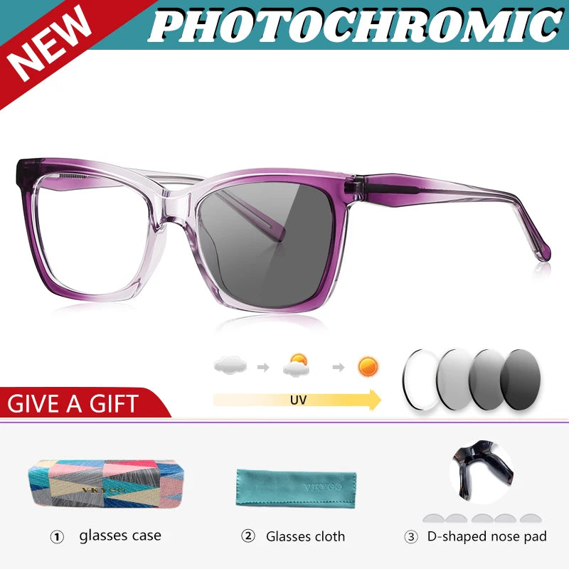 Stylish Large Frame Women's Anti-Blue Light Reading Glasses