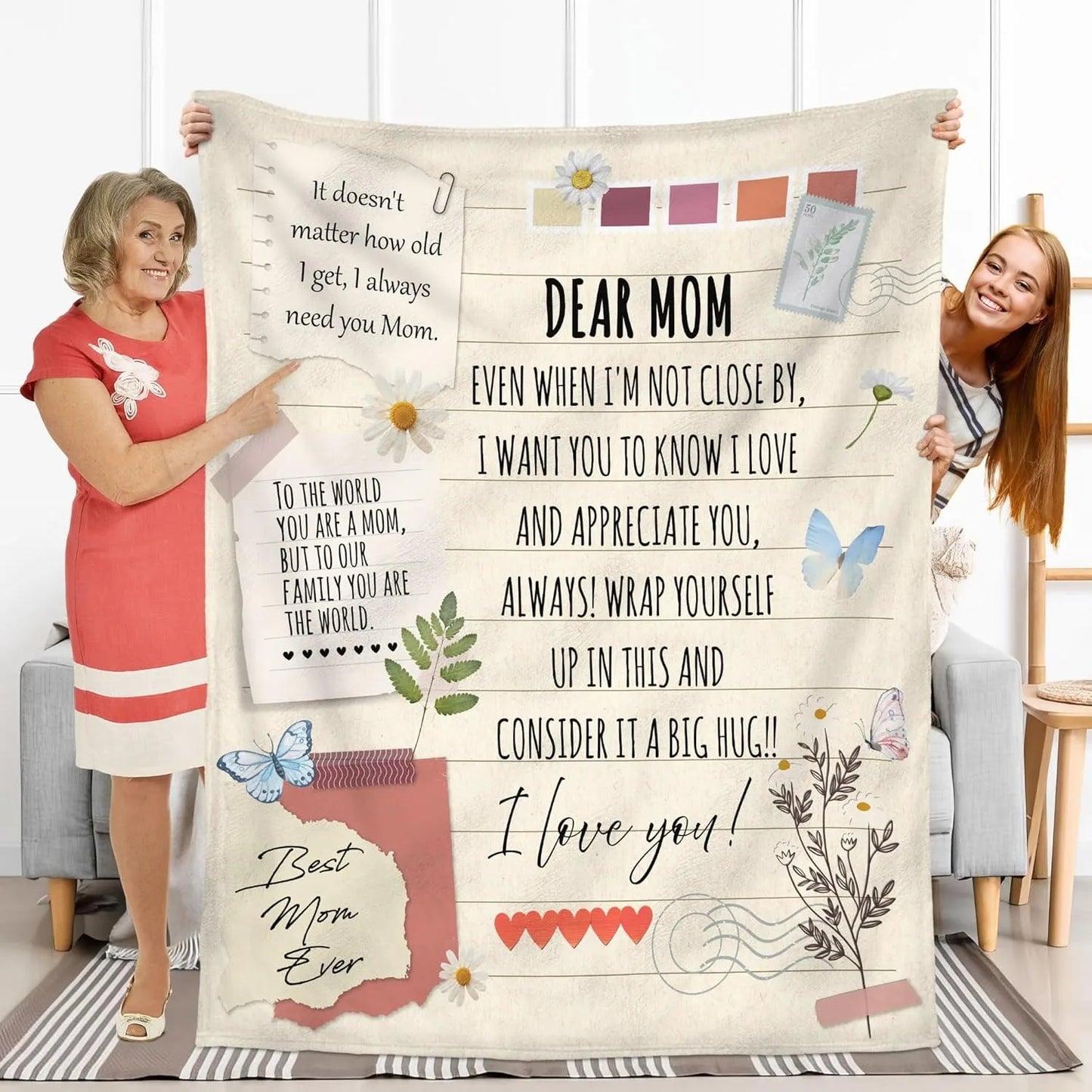 Super Soft Flannel Throw Blanket | Unique Gifts for Mom