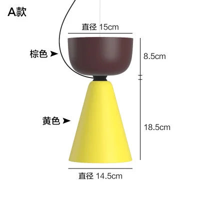 Danish Macaron Colors Pendant Lamp | Creative LED Indoor Lighting