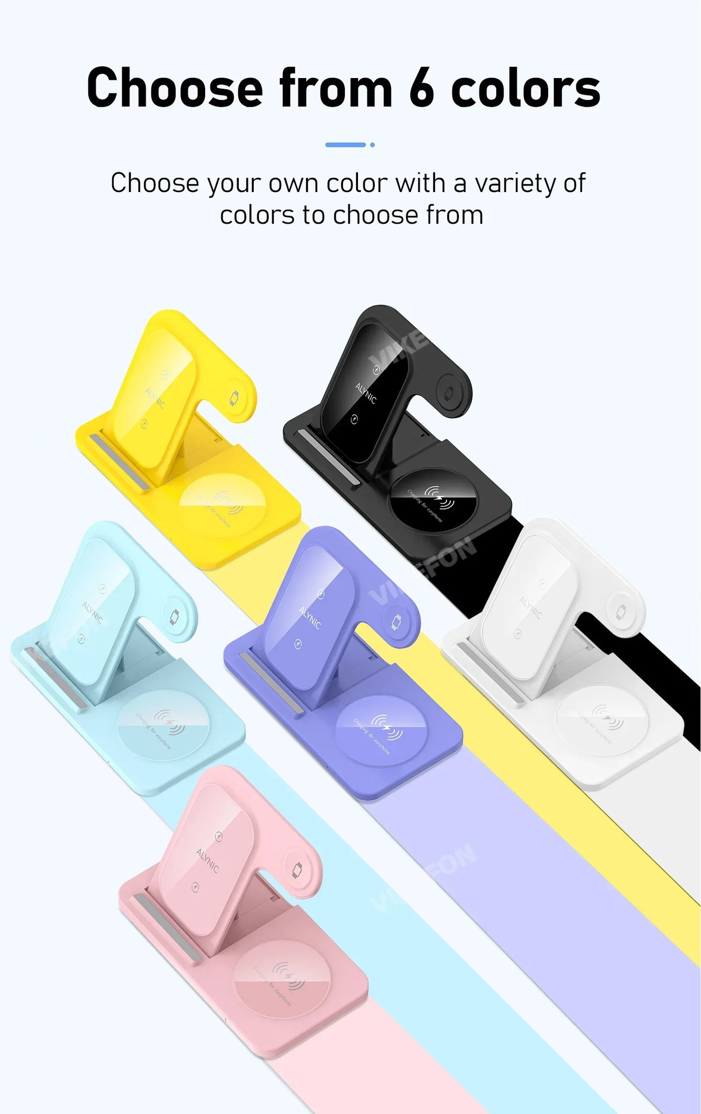 30W Foldable 3-in-1 Wireless Charging Station | Fast Qi Charger