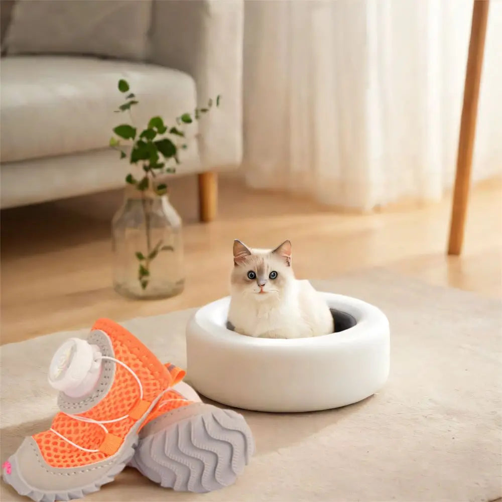 Adjustable Breathable Dog Mesh Shoes | Reflective Pet Boots Set