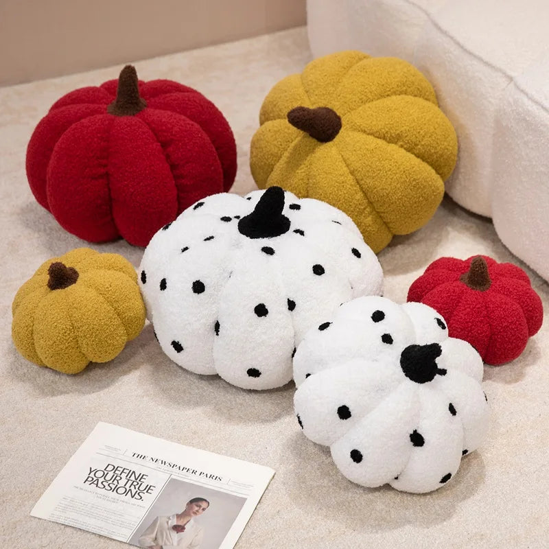 Halloween Pumpkin Plush Pillow | Cozy Decorative Cushion for Fall