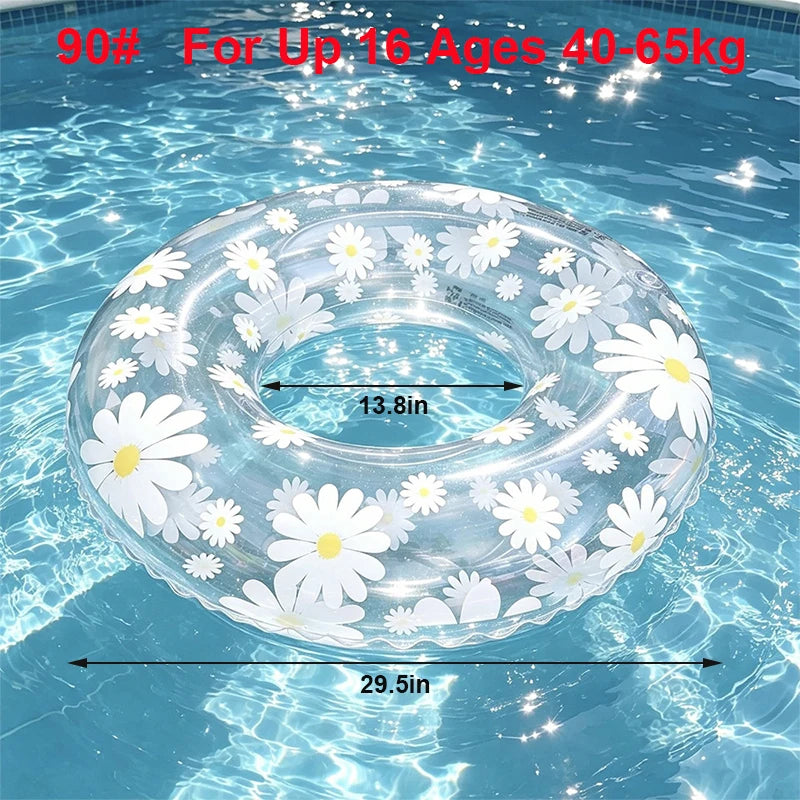 Adult Inflatable Pool Floats | Thickened Swim Rings for Summer Fun