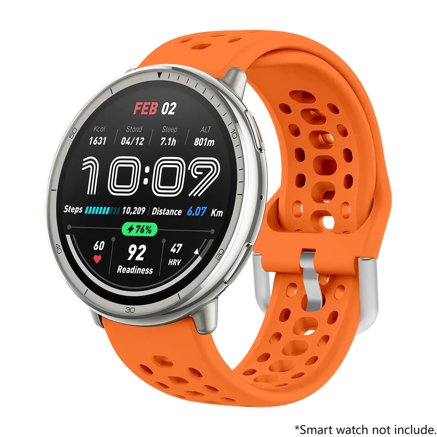 20mm Silicone Sport Watch Strap | Breathable Replacement Band
