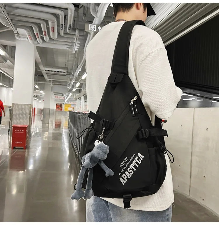 Outdoor Motorcycle Sport Travel Crossbody Bag Tactical Multifunction Waterproof Single Shoulder Backpack Unisex Casual Chest Bag