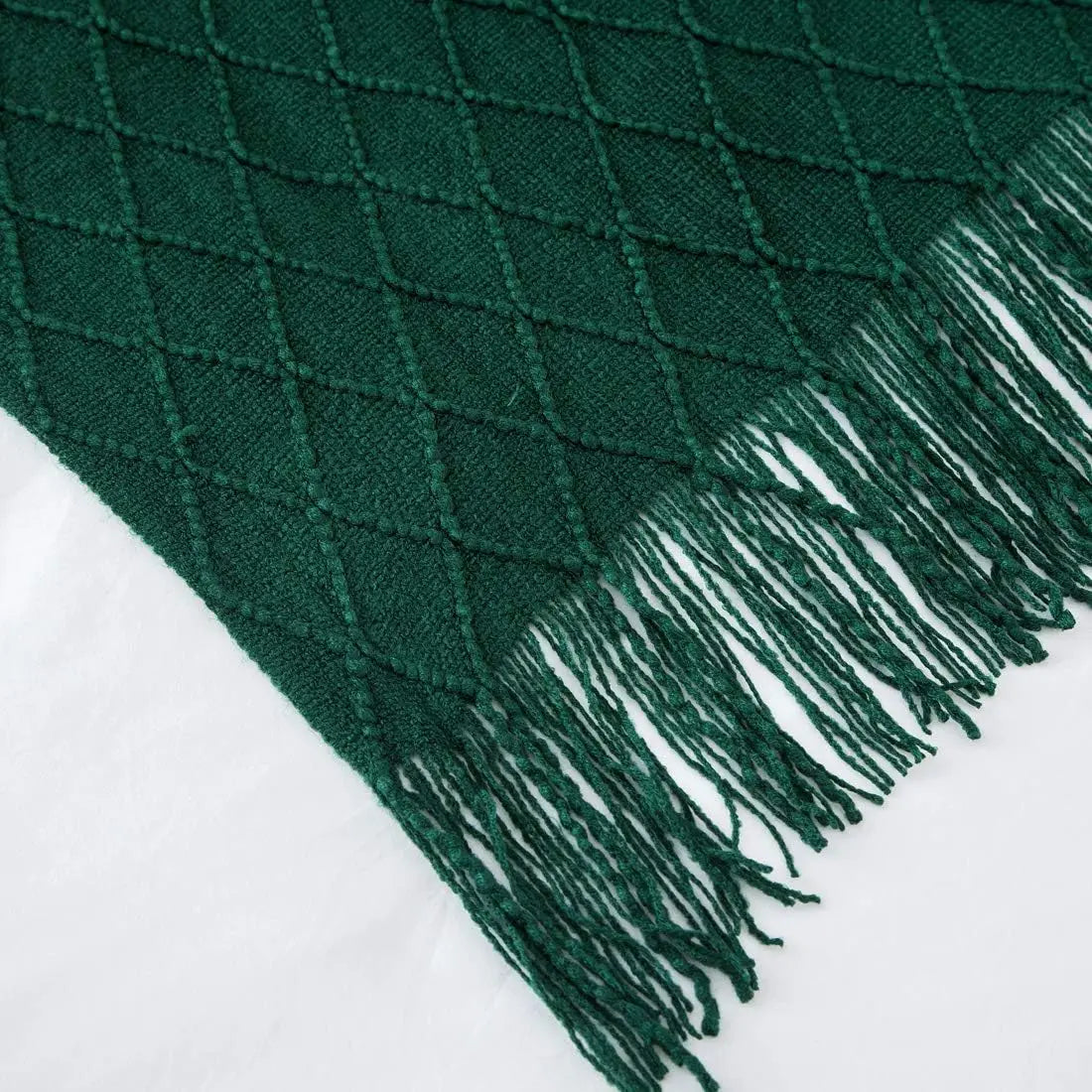 Manta Verde Extragrande y Acogedora | Cubrecama Suave de Punto