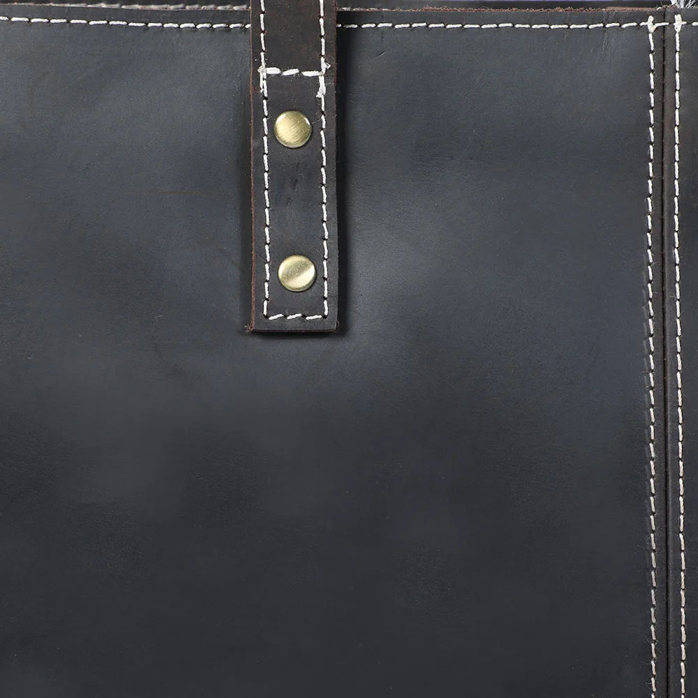 Genuine Leather Tote Bag | Versatile Shoulder Bag for Men & Women