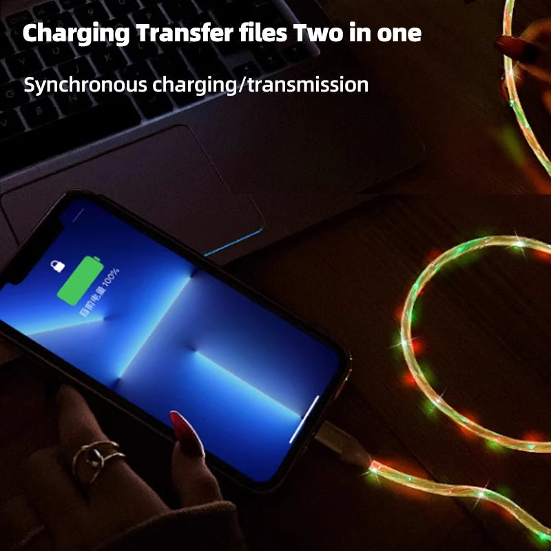 Luminous RGB LED Type C USB Cable | Fast Charger Data Cord
