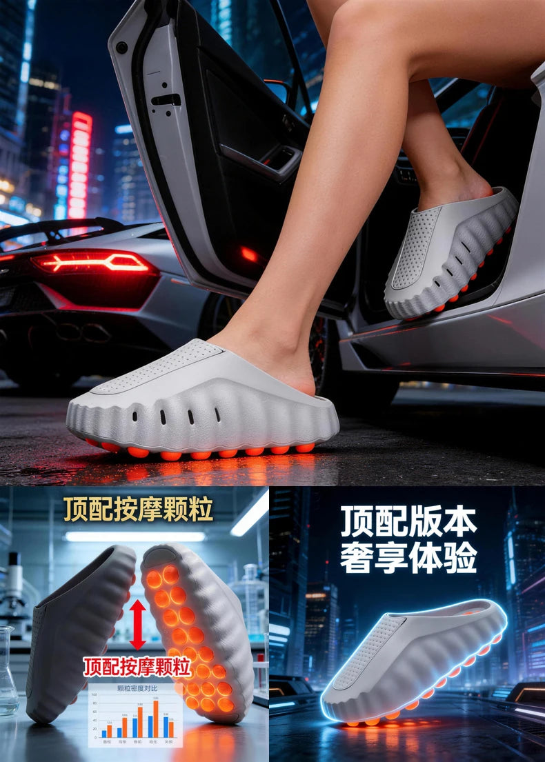 Comfortable Summer Couple Slippers | Massage Particles Slides