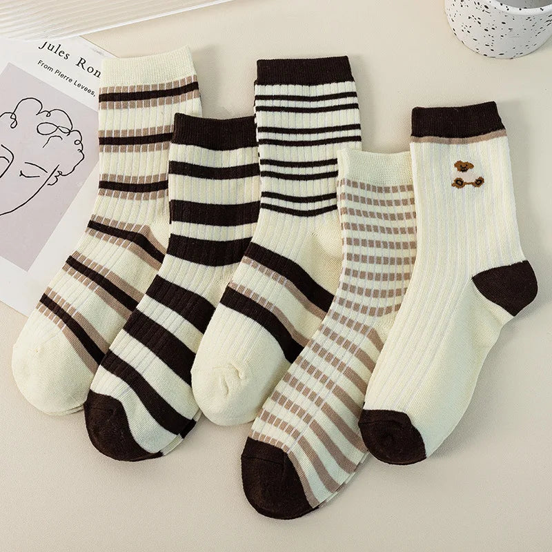 Cute Women Fruit Print Socks Set | Kawaii Casual Accessories