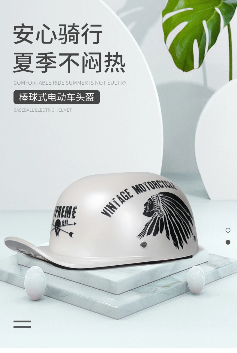 Vintage Retro Motorcycle Half Face Helmets for All Ages