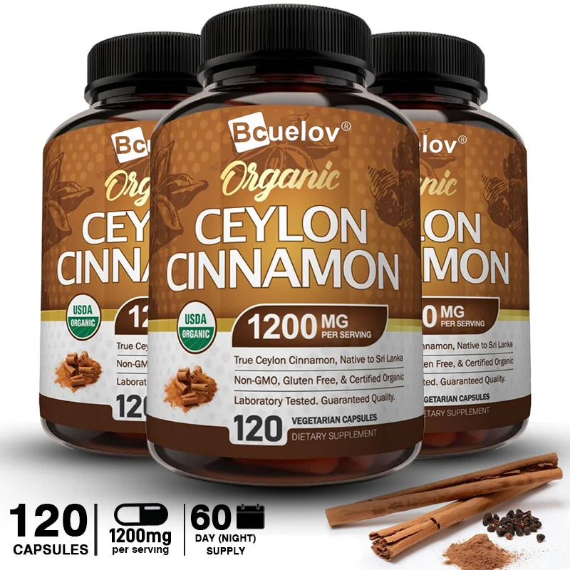 Natural Ceylon Cinnamon Capsules | Anti-Inflammatory & Antioxidants