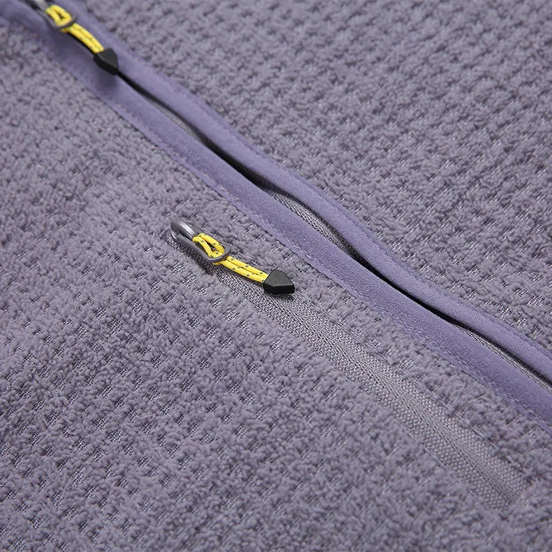 Men's Ultra-Lightweight Grid Fleece Jacket | All Season Thermal Mid-layer