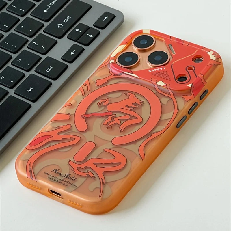 Magnetic Geometric Graffiti Case | Wireless Charging Compatible