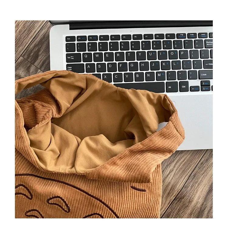 Women's Corduroy Shoulder Bag | Trendy Large Capacity Purse