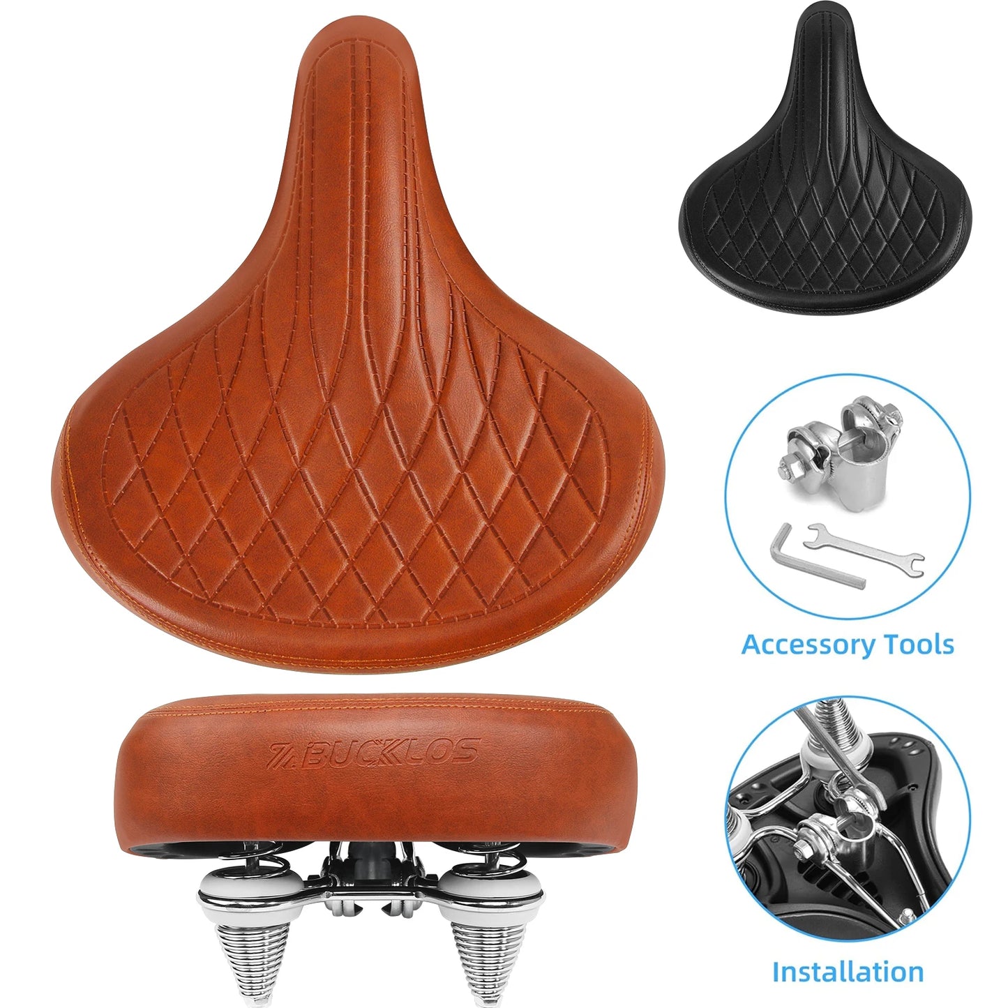 Comfortable Oversized Bicycle Saddle for Road and Mountain Bikes
