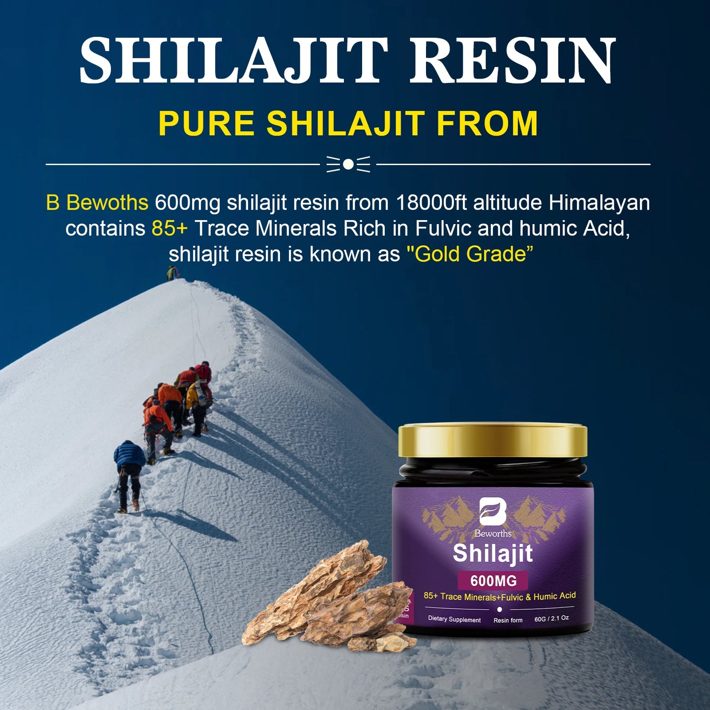 Pure Himalayan Shilajit Resin | Energy-Boosting Mineral Supplement