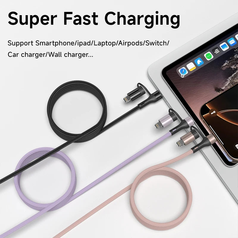 4 in 1 Magnetic Fast Charging Cable | Universal Compatibility & Durability