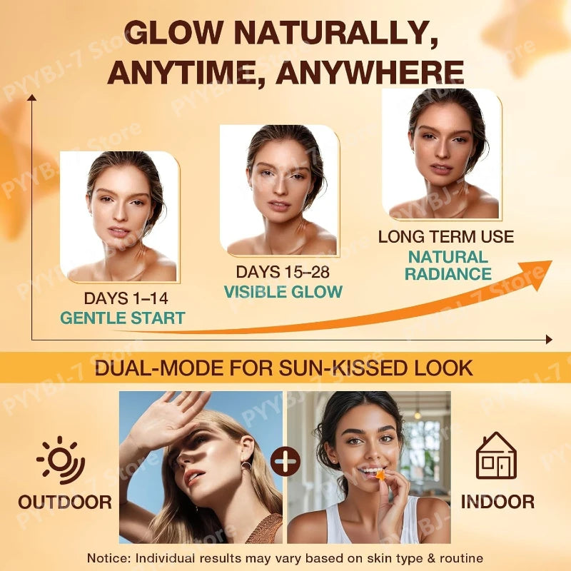 Sunless Tanning Gummies with Astaxanthin & Vitamins | Dewy Glow