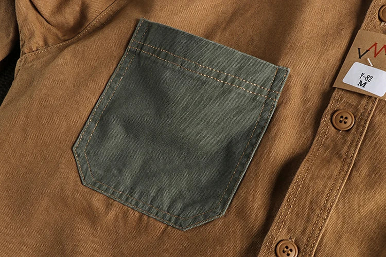 Men's Casual Woven Cotton Long Sleeve Shirt | Stylish & Comfortable