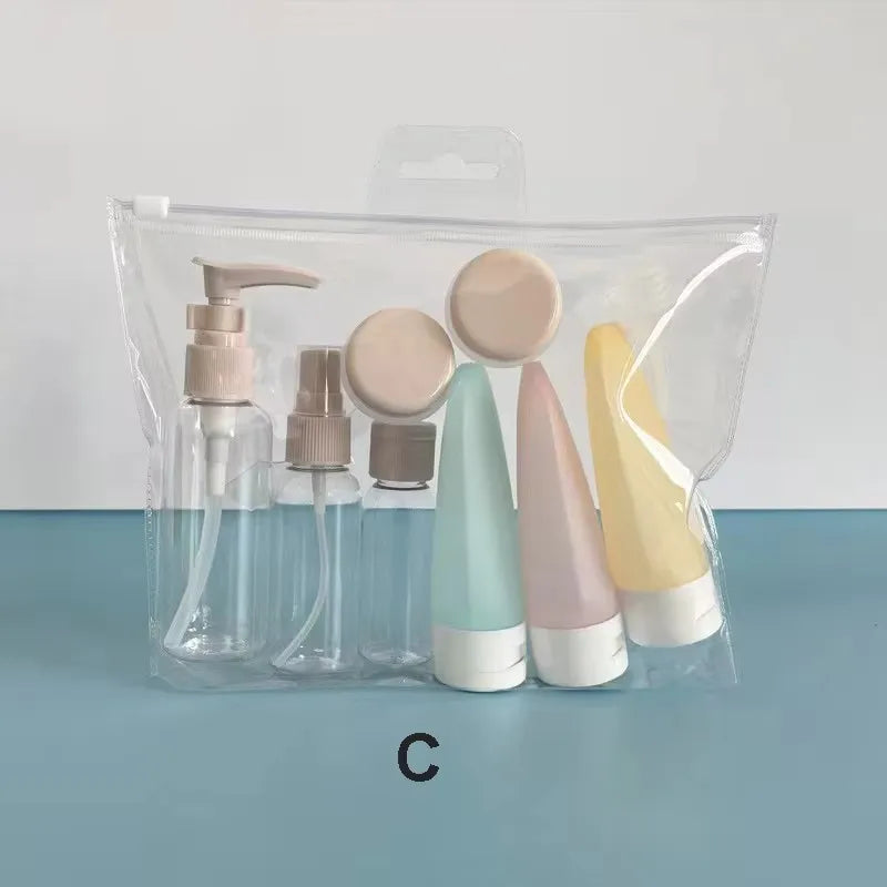 11-Pcs Travel Toiletries Containers Set | Refillable Mini Bottles
