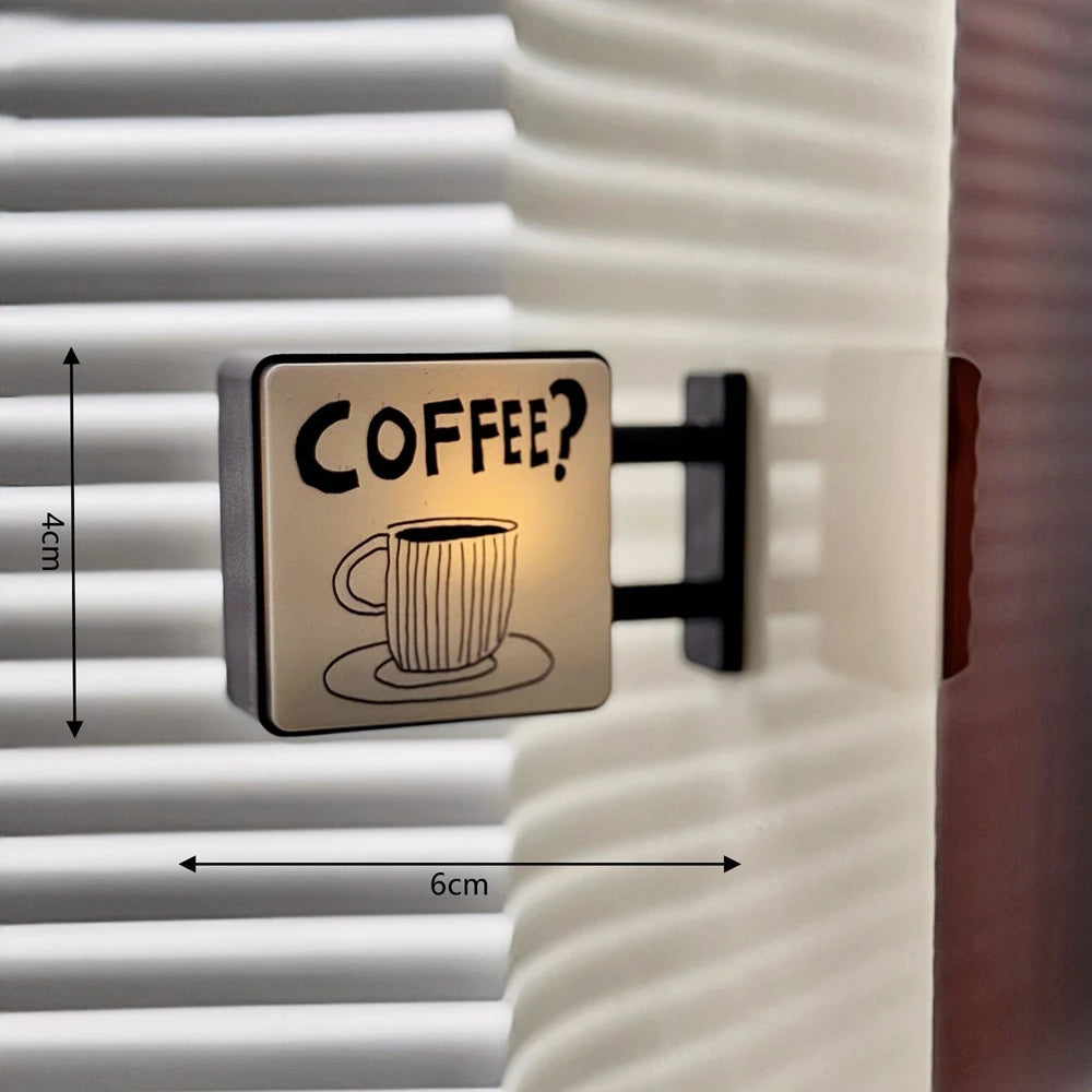 Retro Coffee Corner Refrigerator Magnet | Glowing Home Decor