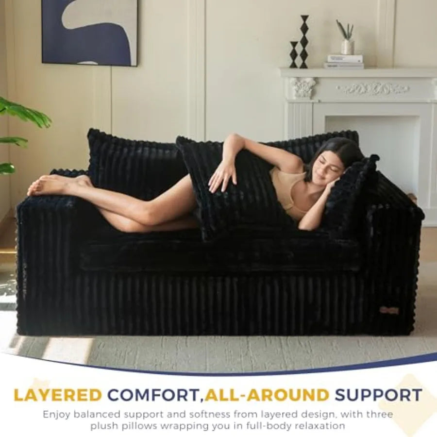Stylish Bean Bag Sofa Loveseat | Comfortable Deep Seating for All