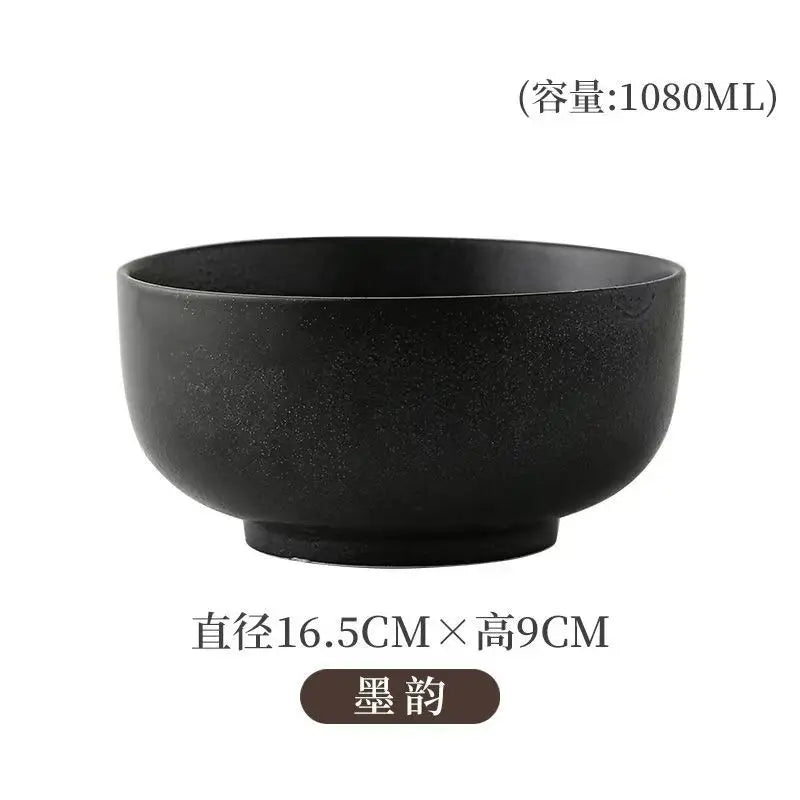 Japanese Style Ceramic Ramen Bowl Set | Elegant Dinnerware