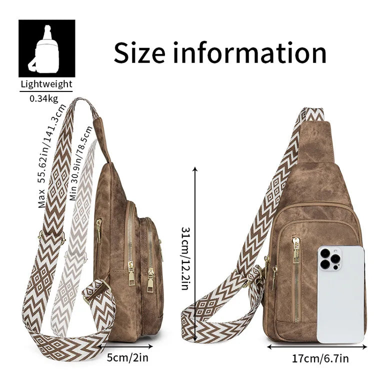 Stylish PU Leather Women Sling Bag | Versatile Crossbody Pack