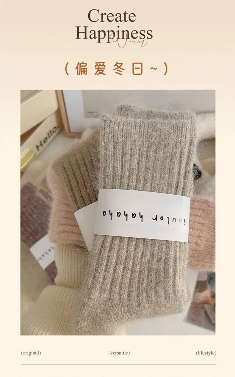 Women's Cashmere Wool Winter Socks | Cozy Thermal Warmth