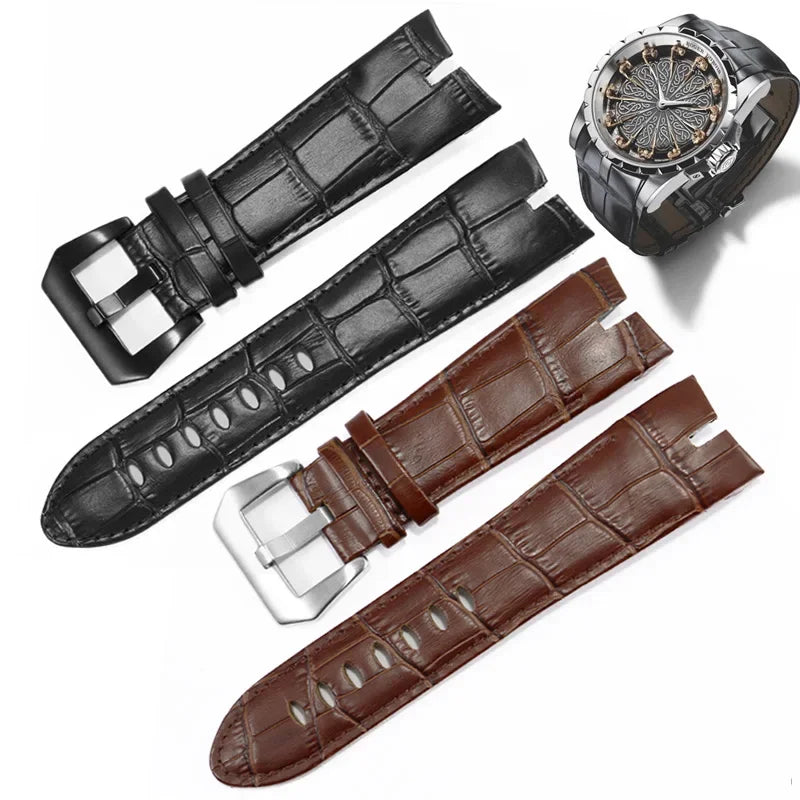 Premium Genuine Cowhide Leather Watch Strap | 26mm Replacement Band