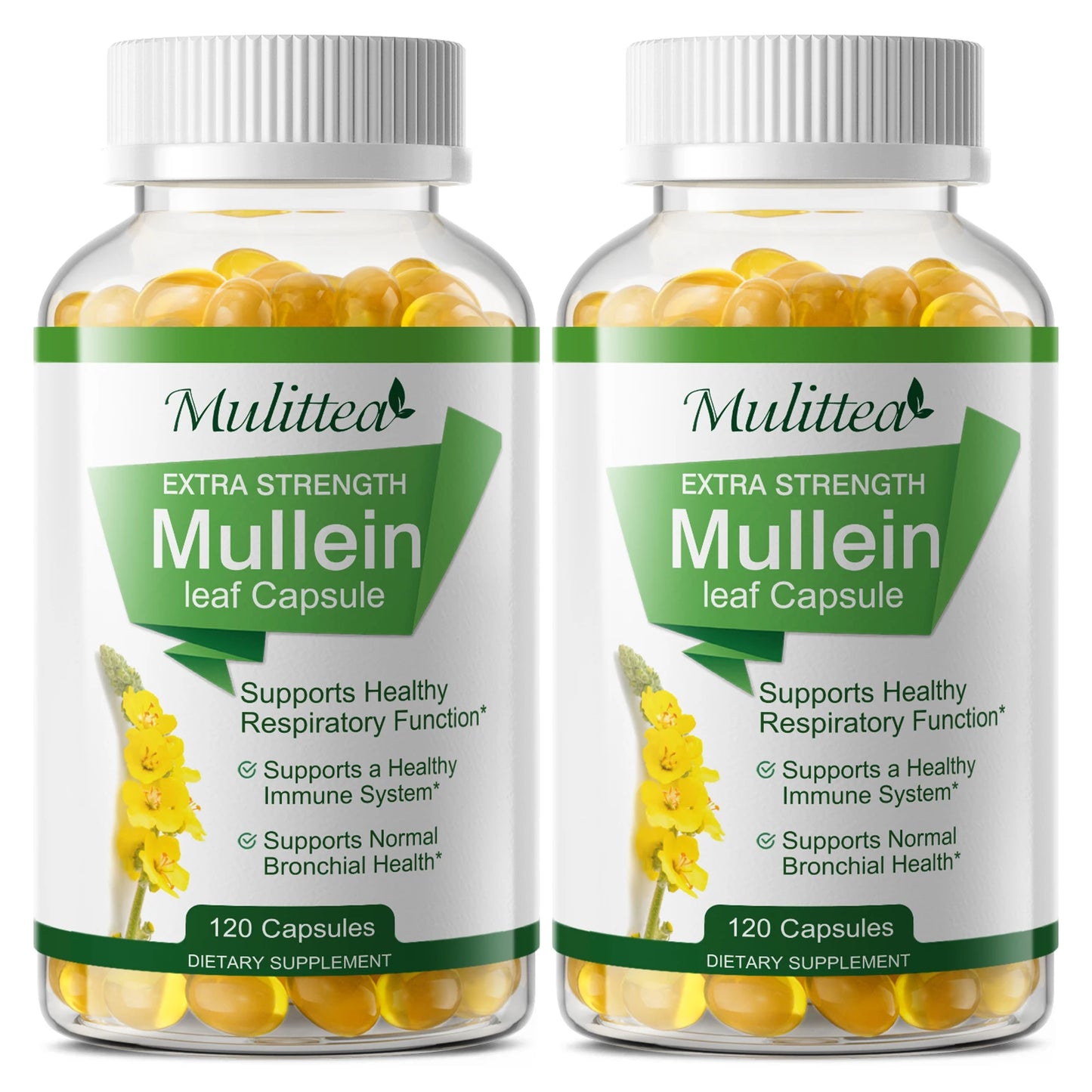 100% Herbal Mullein Leaf Capsules for Lung Health & Immunity