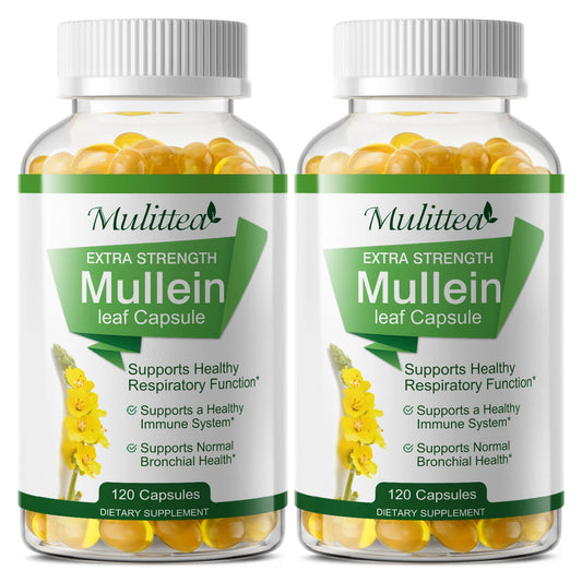 100% Herbal Mullein Leaf Capsules for Lung Health & Immunity