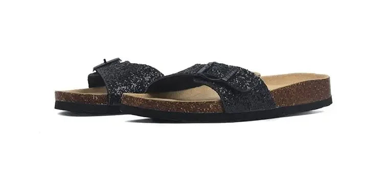 Elegantes chanclas de corcho de verano para mujer | Sandalias informales de playa
