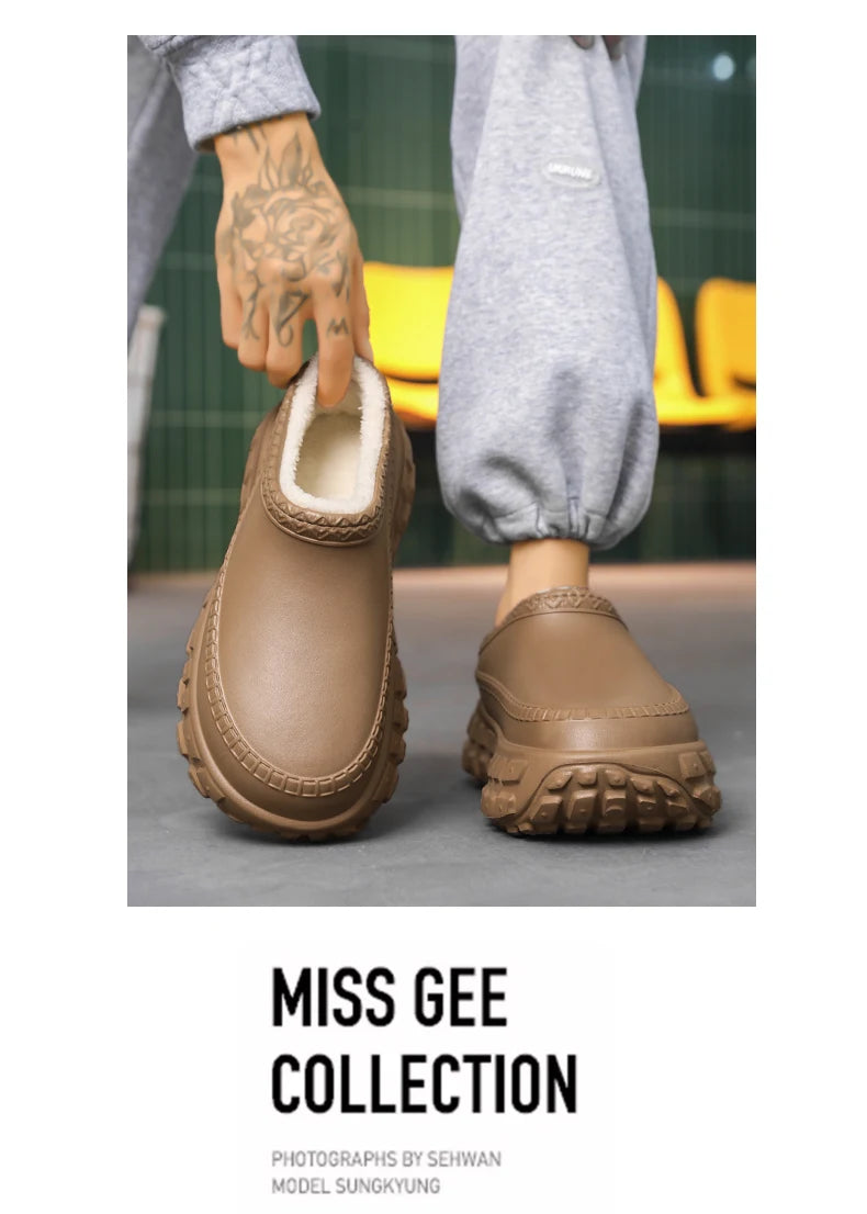 Couples Plush Cotton Slippers | Cozy Winter Indoor Shoes