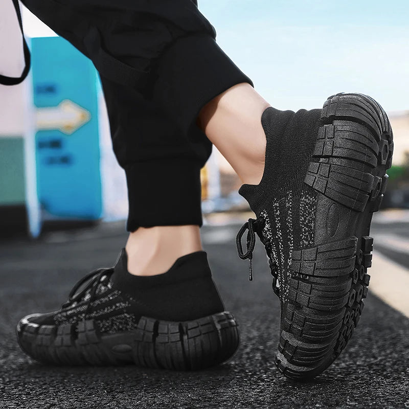 Men's Casual Breathable Mesh Shoes | Non-slip Thick Sole Comfort