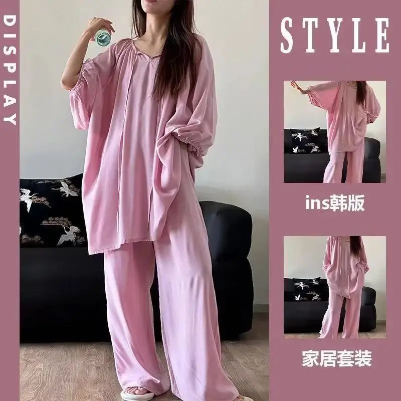 Women's Loose Pajamas Set | Cozy Oversized Sleepwear for Home