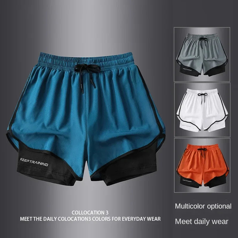 Men's & Women's Anti-Glare Double Layer Sports Shorts | Summer Style