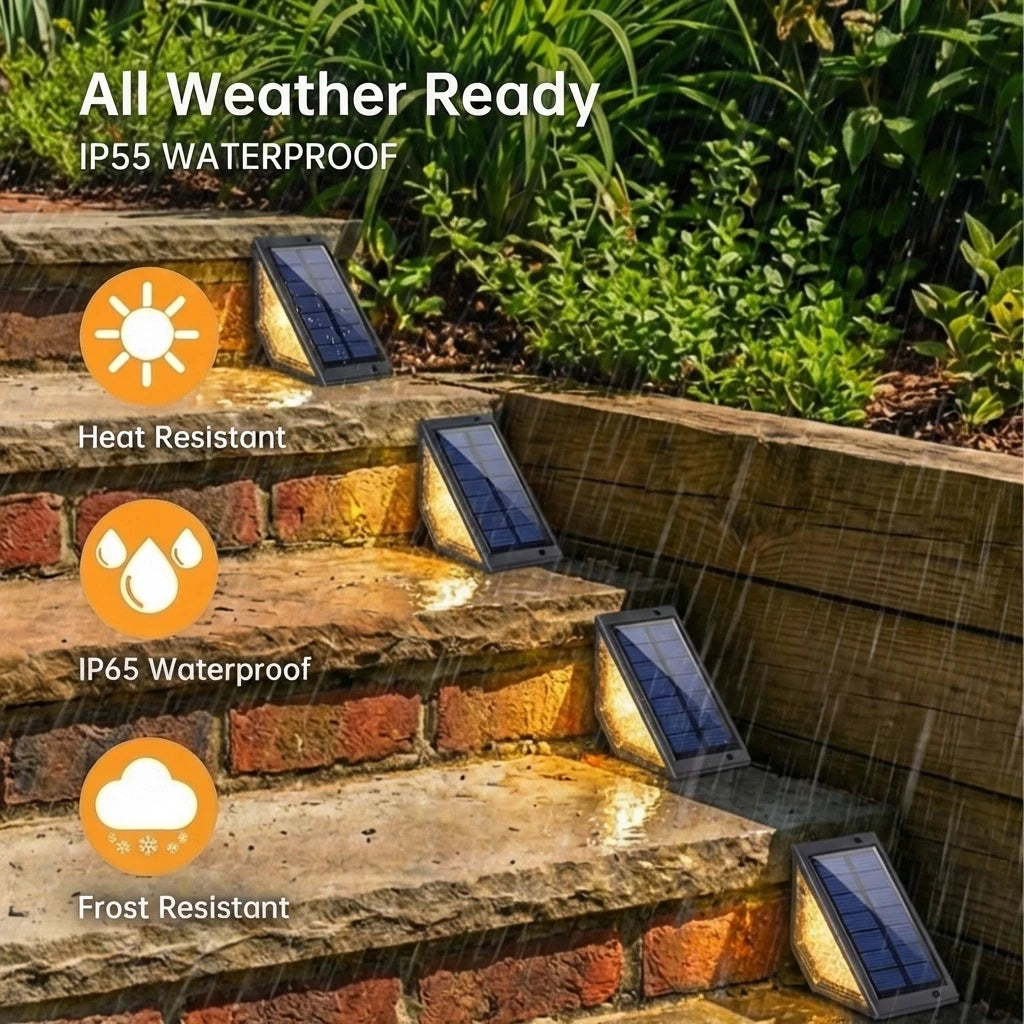 Outdoor Solar Step Lights | Waterproof LED Stair Illumination