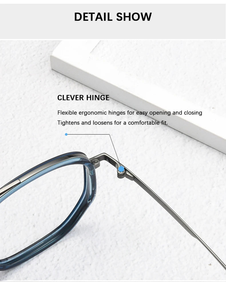 Luxury Oversize Titanium Eyeglasses Frames for Men & Women