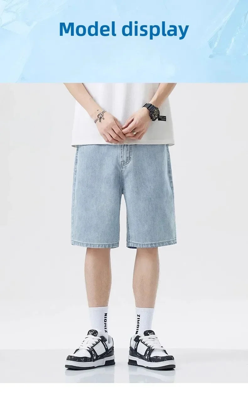 Men's Casual Knee Length Denim Shorts | Stylish Summer Bottoms