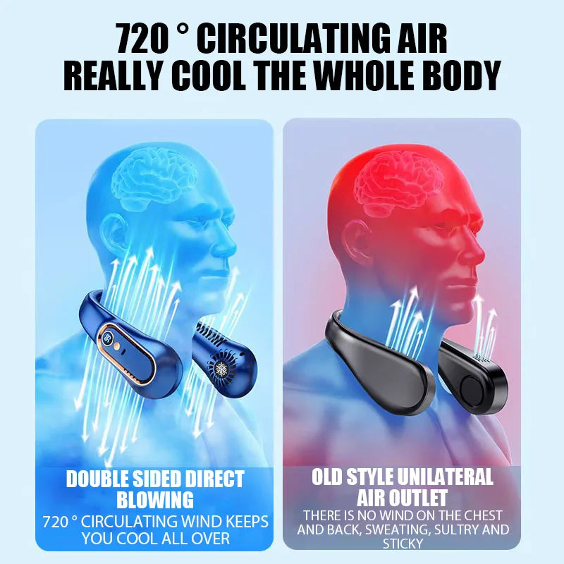 Hands-Free Bladeless Neck Fan | Portable USB Rechargeable Mini Fan