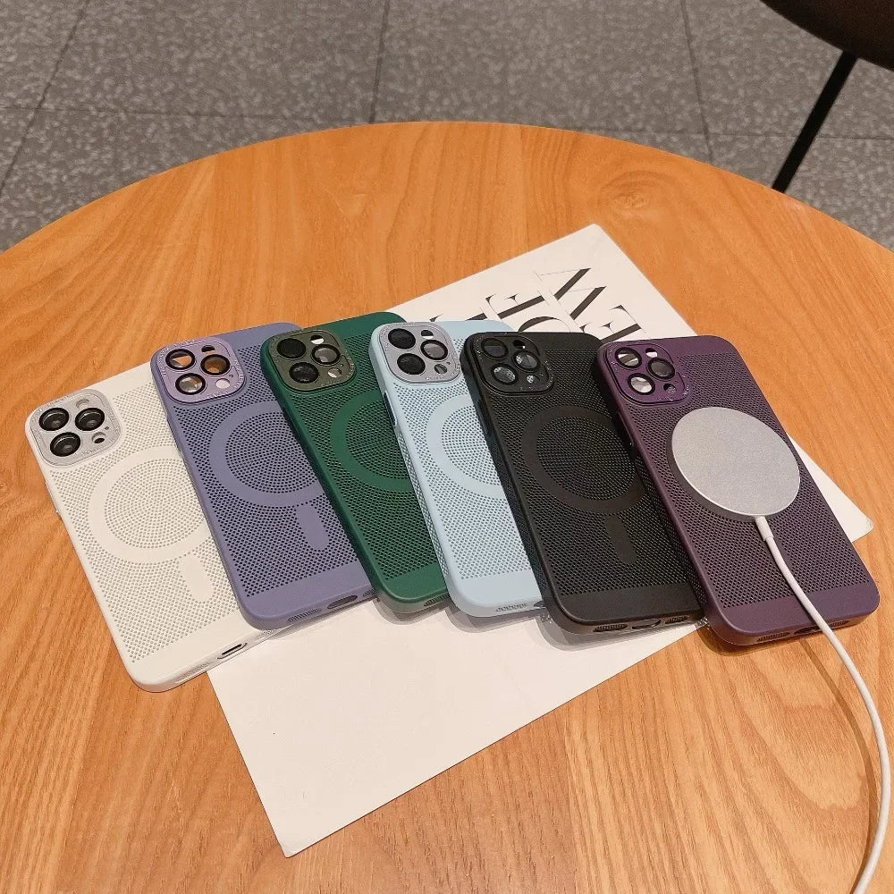 Funda de lujo mate para teléfono con disipación de calor | Protectora y elegante