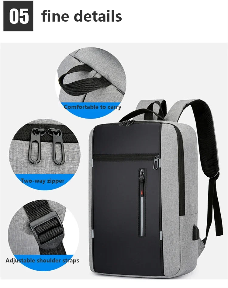 Waterproof Business Laptop Backpack | High Capacity & USB Charger