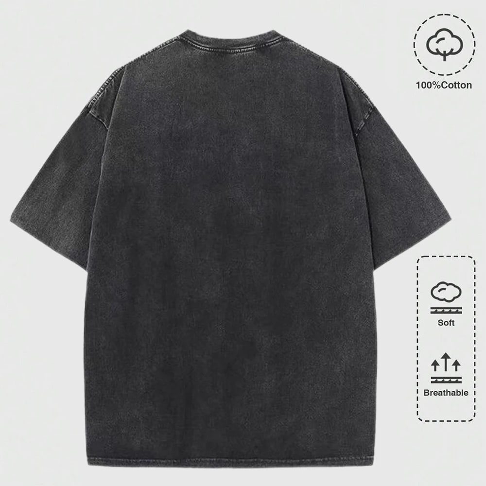 Men's Oversized Cotton T-Shirts | Casual Summer Short Sleeve Tops
