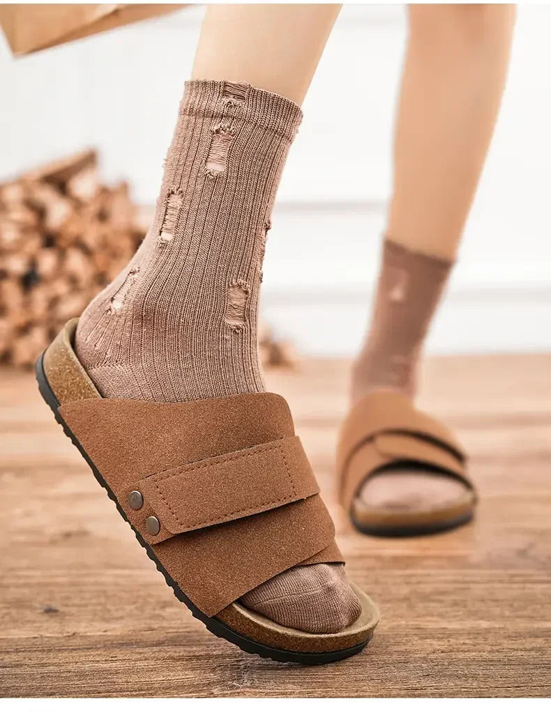 Stylish Cork Slippers for Men | Summer Beach Slides & Mules