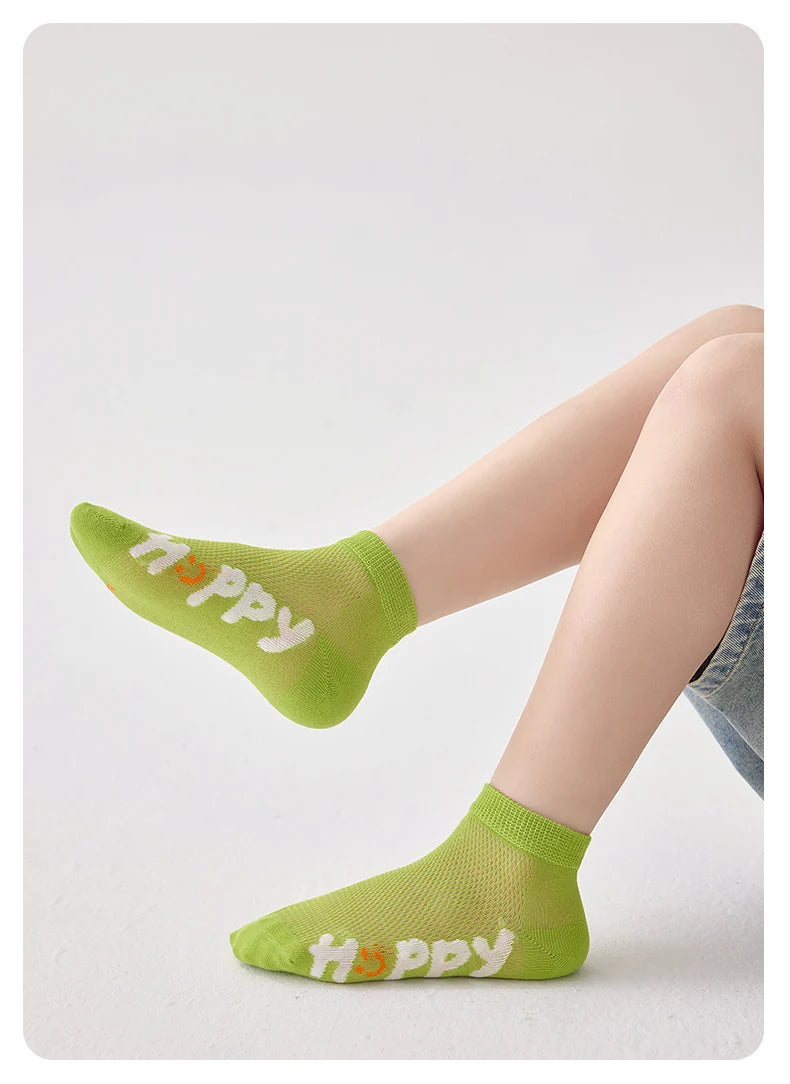Thin-Style Children's Mesh Boat Socks | Sports Socks for Kids