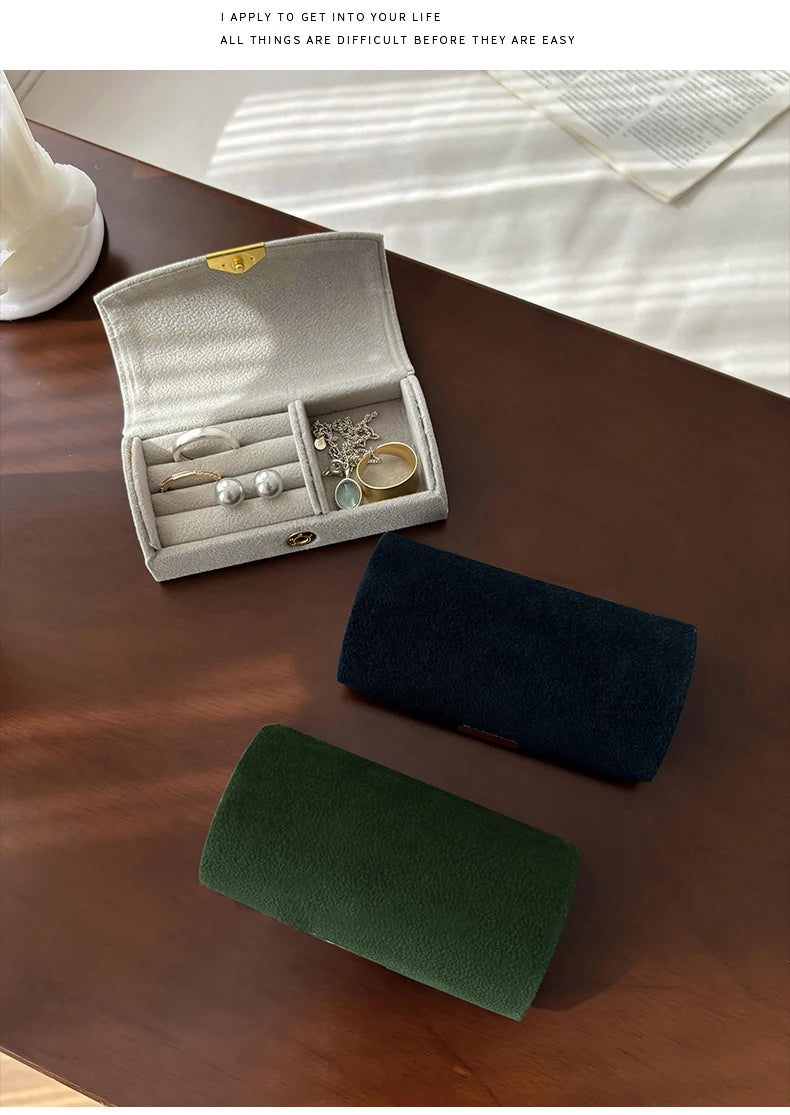Portable Mini Jewelry Storage Box for Business Trips | Light Luxury