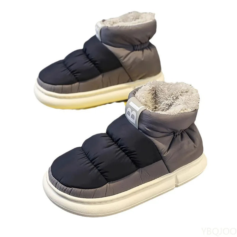 Men's Warm Plush Snow Boots | Cozy Mid-Calf Winter Footwear