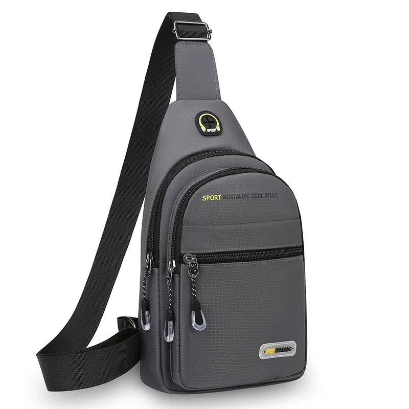 Men's Casual Shoulder Bag with Multiple Pockets for Storage Suitable for Lightweight Shoulder Bags Multifunctional Chest Bags
